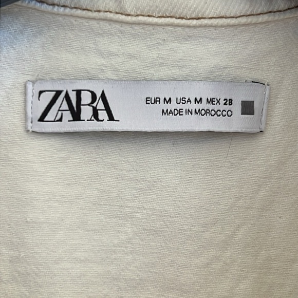 Zara - Beige Denim Jumpsuit Size Medium - Picture 10 of 10